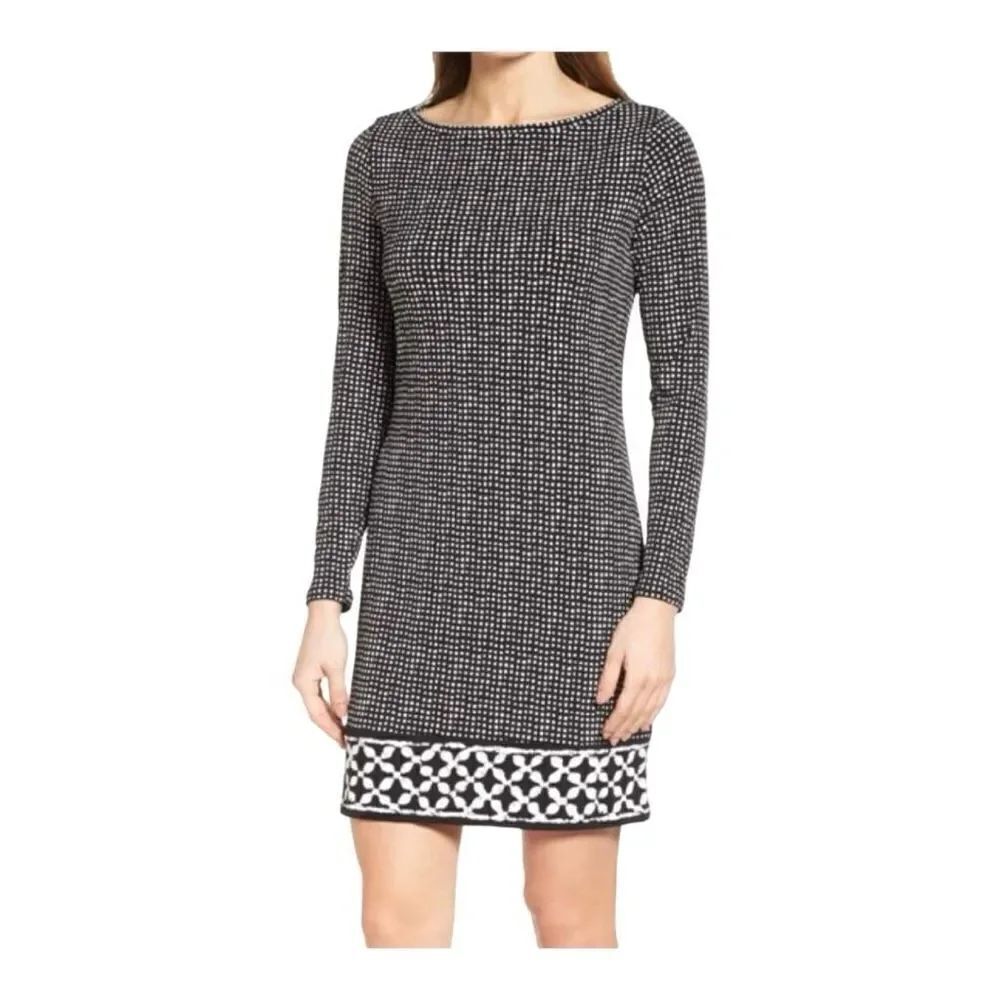 NWT Womens Michael Kors Nexie Geometrical Print Boat Neck Dress - Sz 2X
